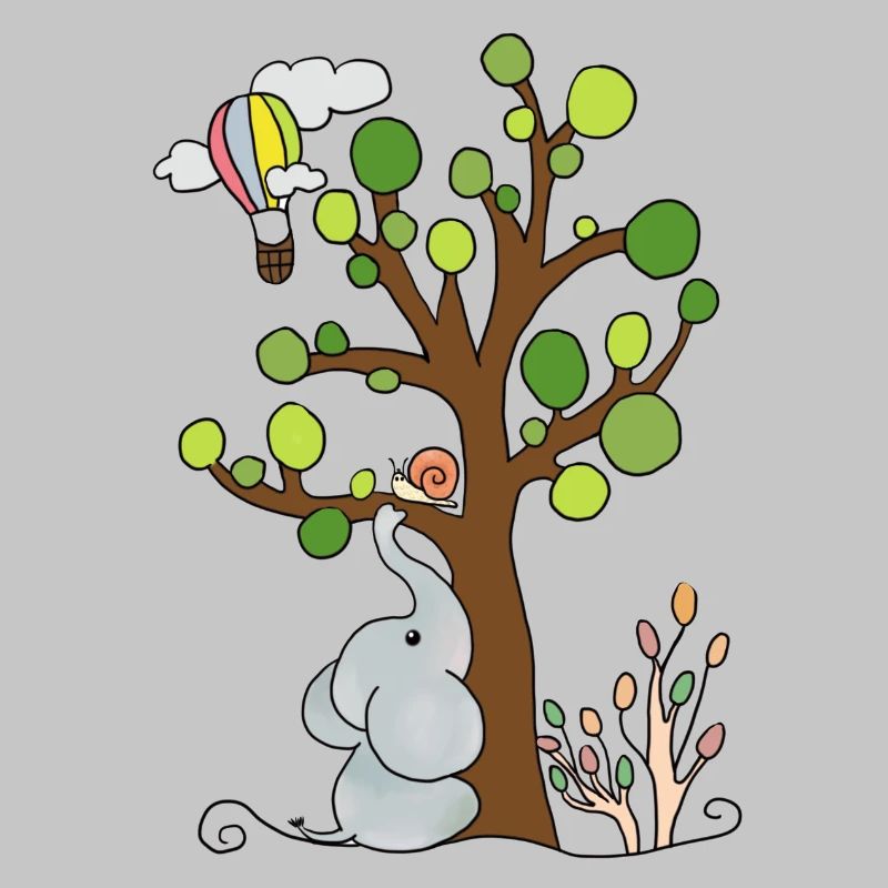 Elephant under the tree