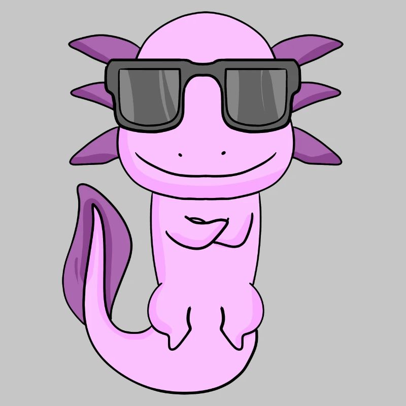 Axolotl mit Sonnenbrille