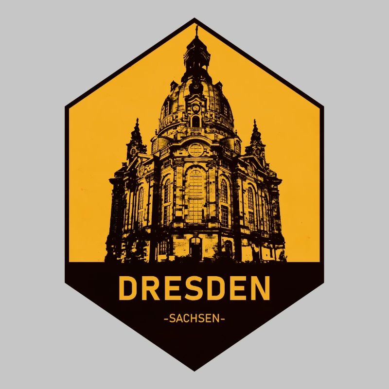 Dresden Architecture Icon Yellow