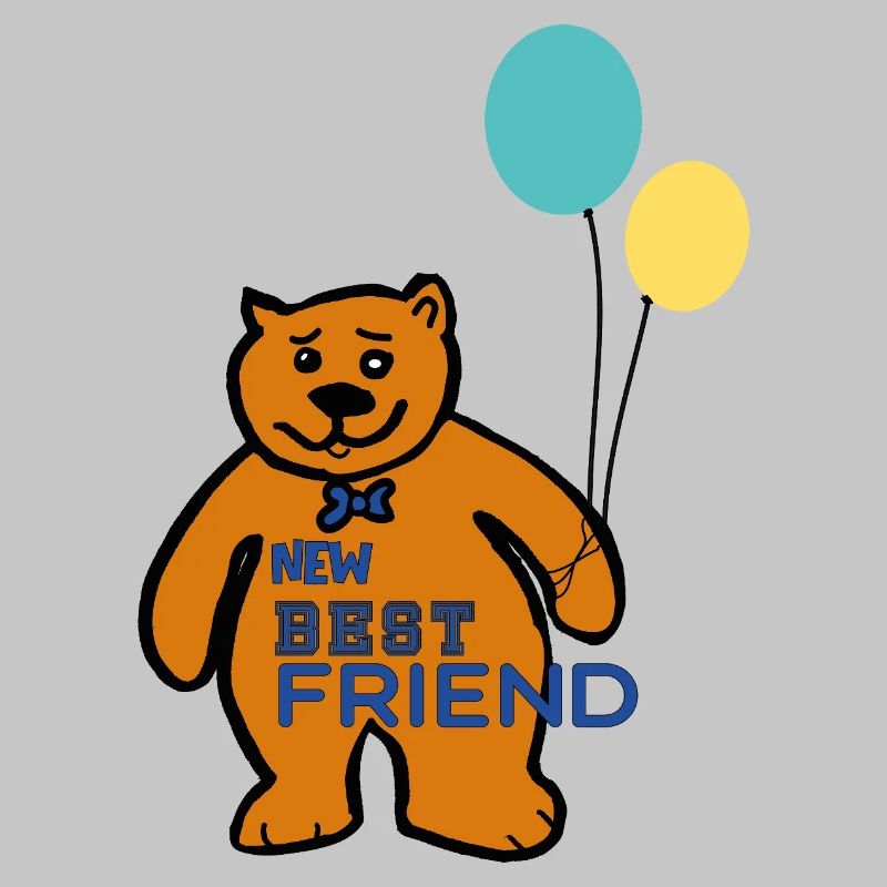 Bär mit Luftballons