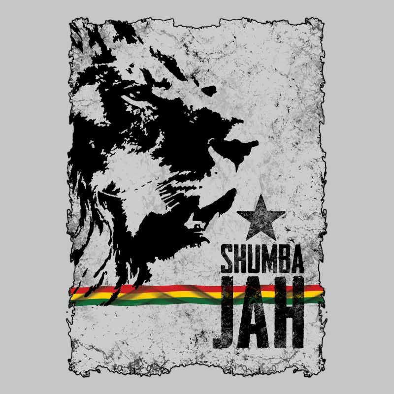 Visage de lion avec drapeau reggae