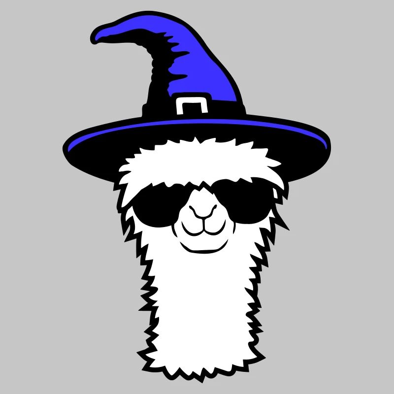 Lama Cool Witch Hat Sunglasses Halloween Alpaca