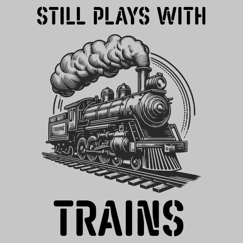 Still plays with train machinist railroad engineer