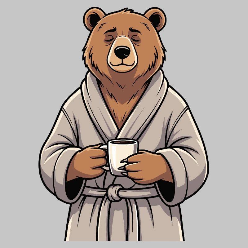 Bär mit Kaffee