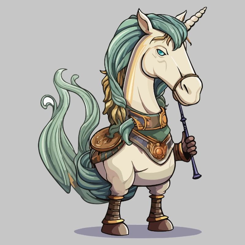 Motif de cornemuse licorne