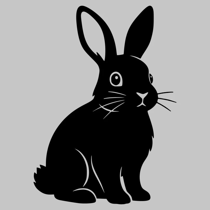 Bunny Rabbit Silhouette Black Vector