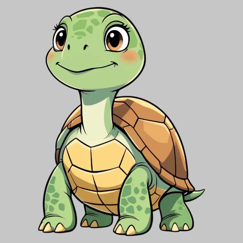 Green Turtle Cartoon Pattern