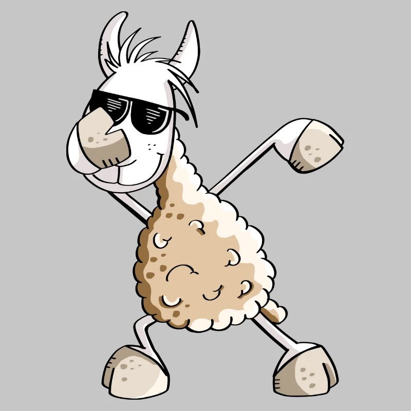Cool Dab Dance Lama - Dabbing Alpaca - Comic Fun