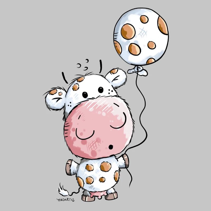 Kuh mit Ballon