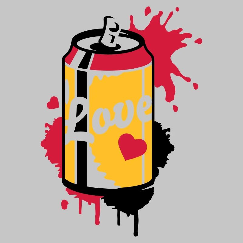 geöffnete Getränkedose im Graffiti Stil