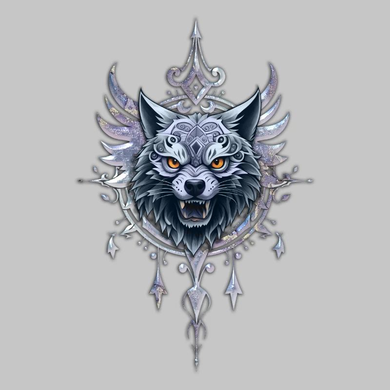Mystical wolf's head.