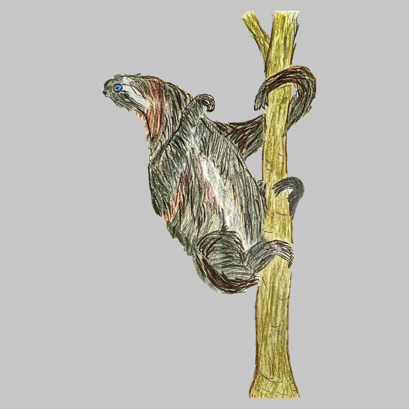 Affen-Artwork auf Baum