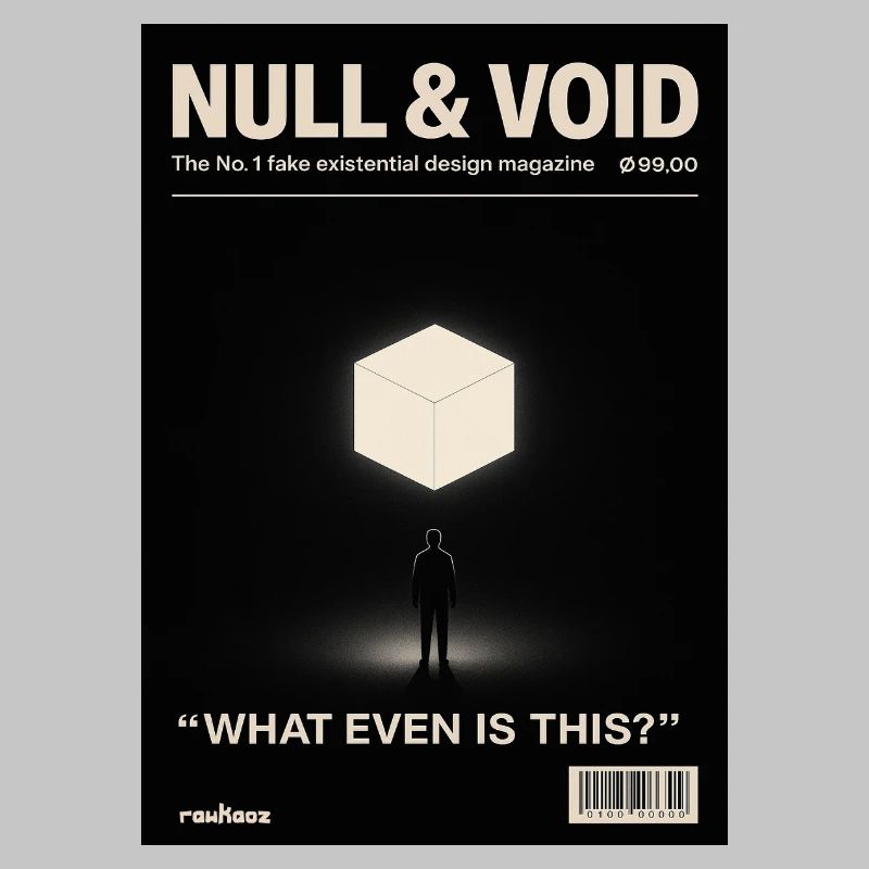 Cube d’existence zéro vide Qu’est-ce que c’est de toute façon