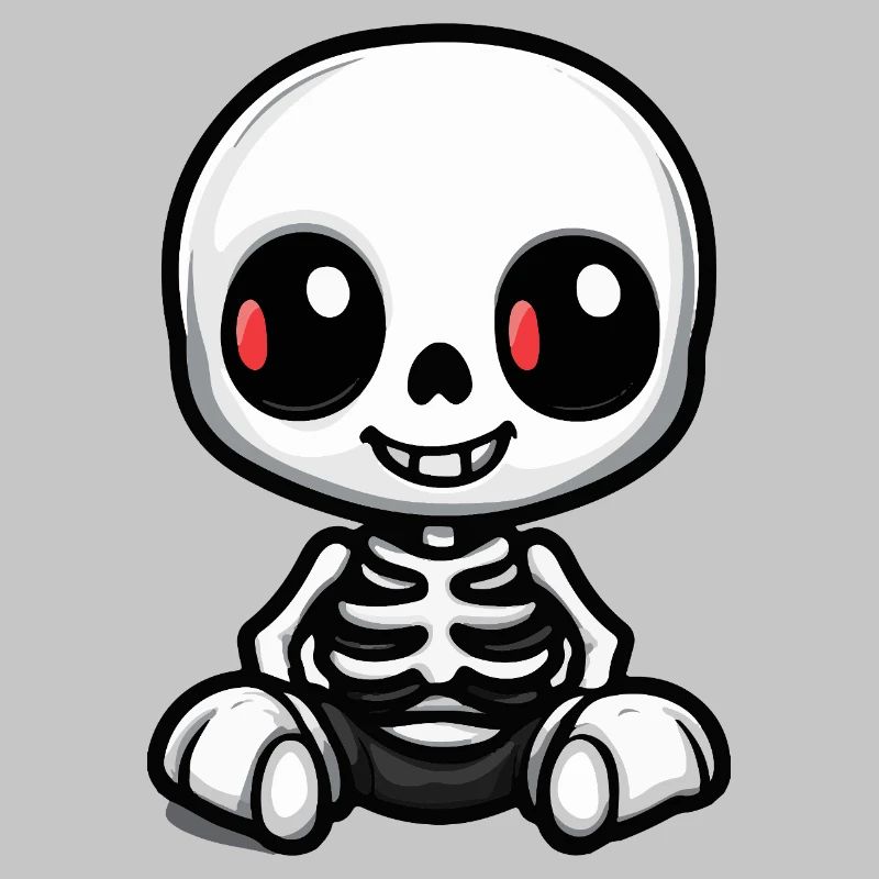 Skeleton Cute Halloween Comic