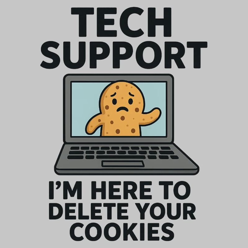 Tech Support I'm Here To Delete Your Cookies