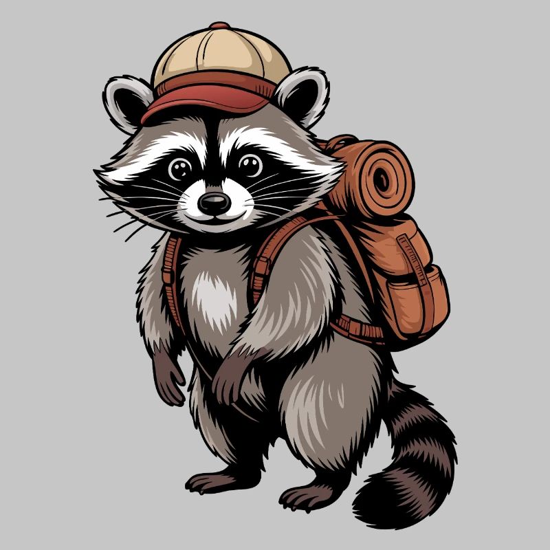 Waschbär Trekking-Design