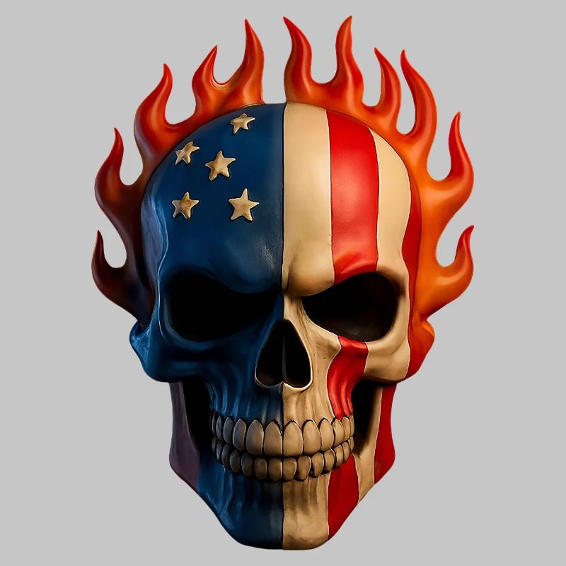 Flammende Flagge Schädel