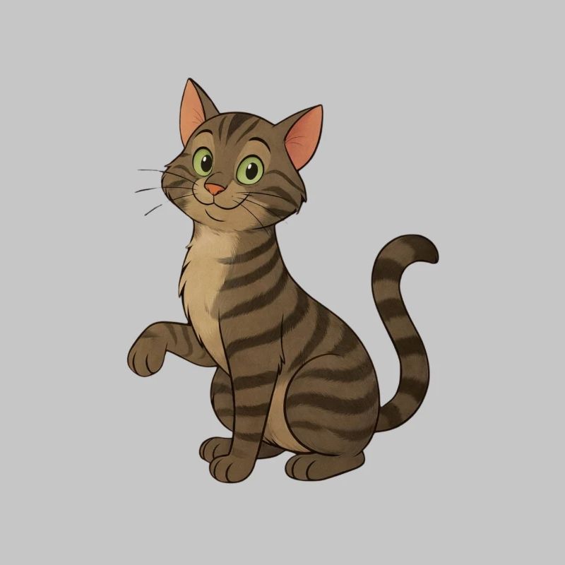 Freche getigerte Katze