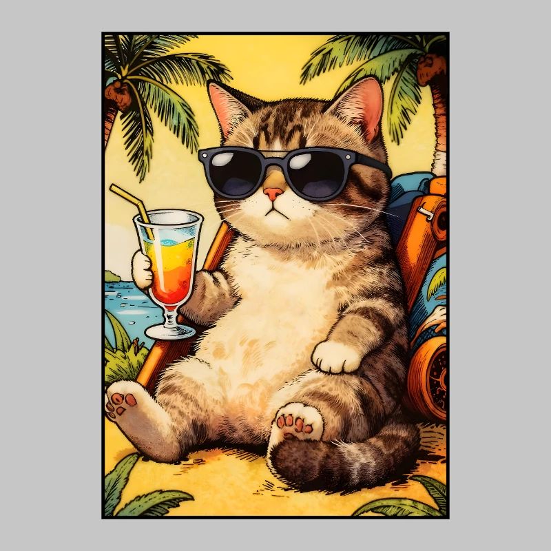 Cool Cat on Summer Vacation