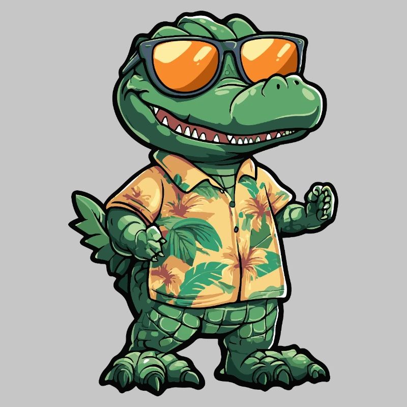 Aligator Comic Urlaub