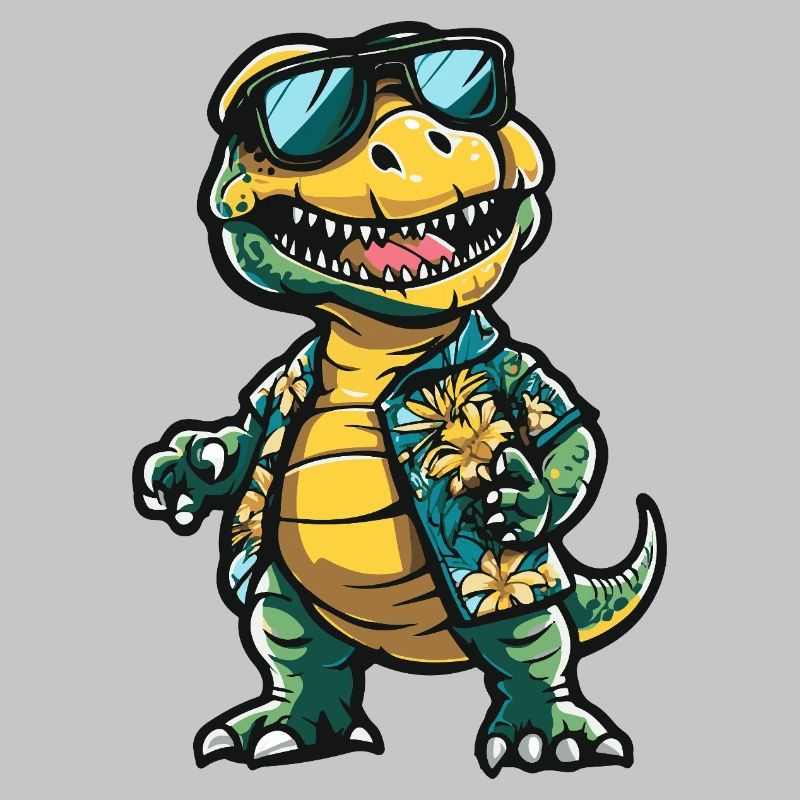Dinosaur T-Rex Comic Holiday