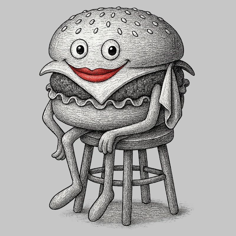 Whimsical Hamburger 