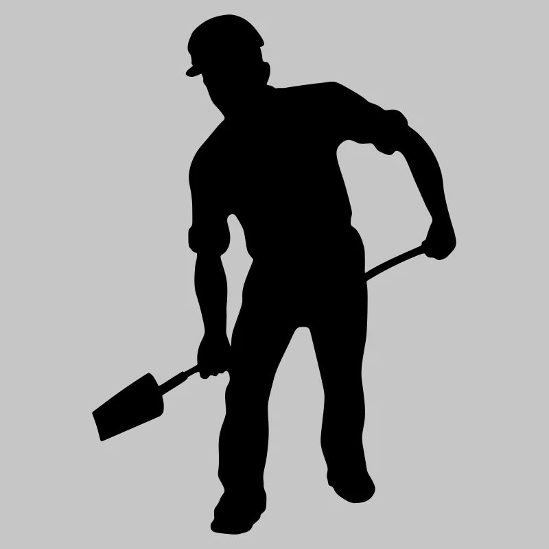 Groundworker with Shovel – Hard Work
