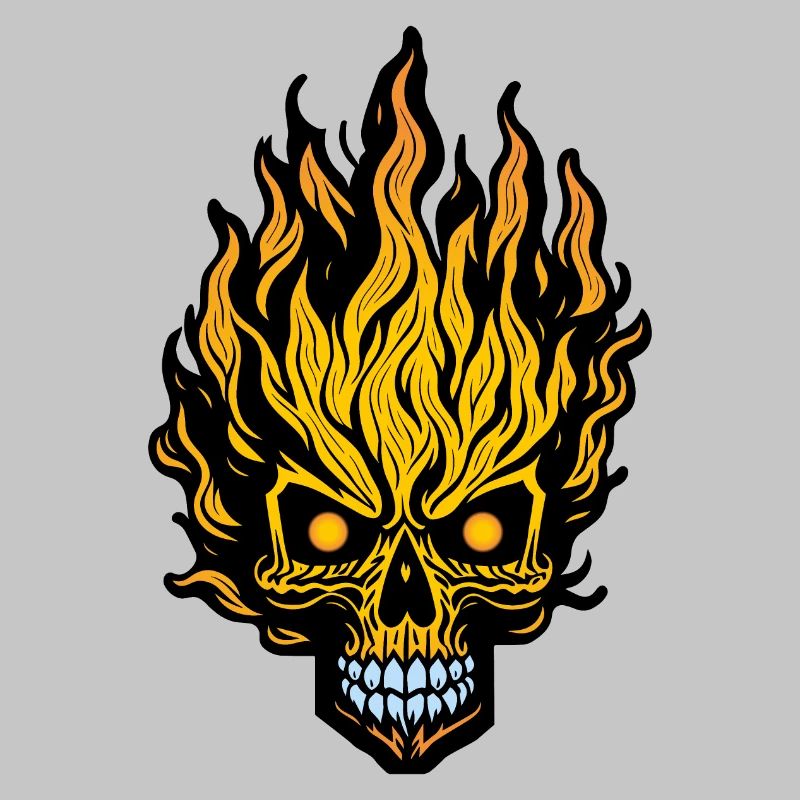 Flaming Skull