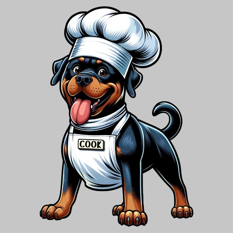 Rottweiler dog chef design