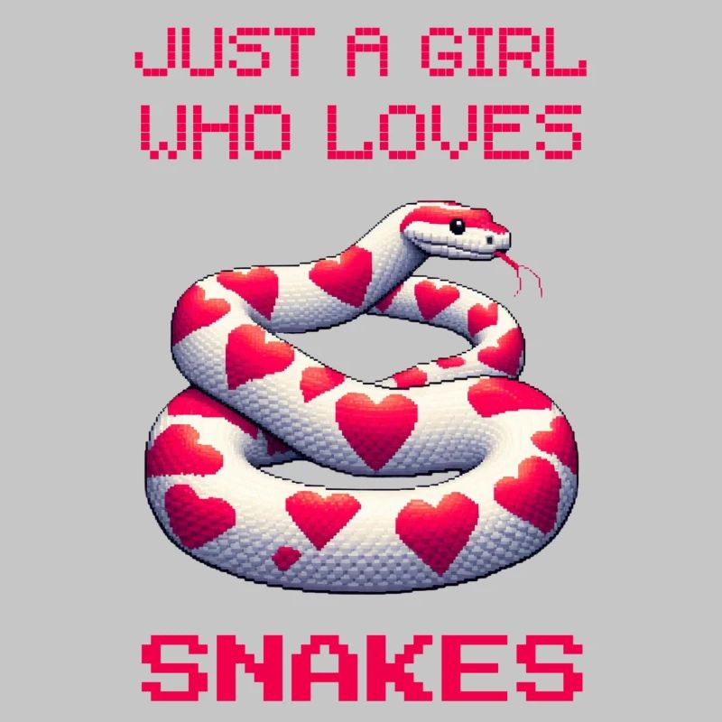 Nur ein Mädchen, das Schlangen liebt