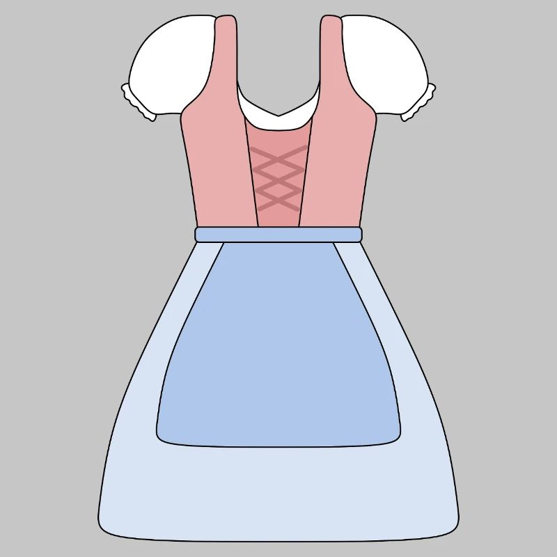 Conception de robe bavaroise traditionnelle Dirndl