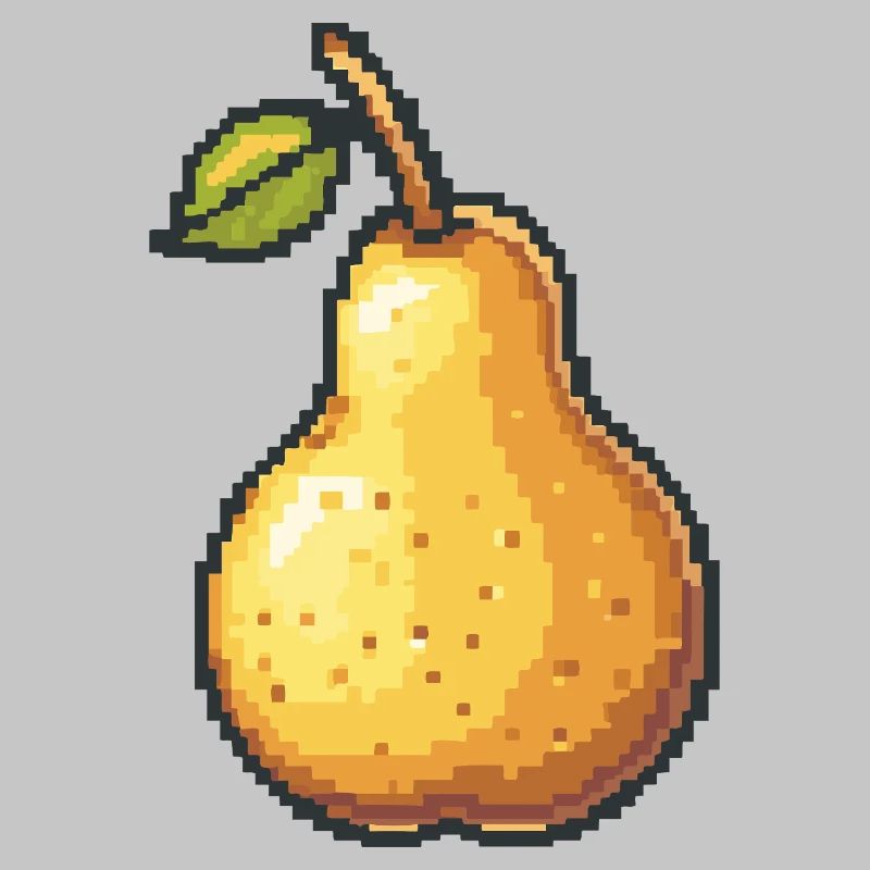 Pixel Birne Retro Pixelkunst