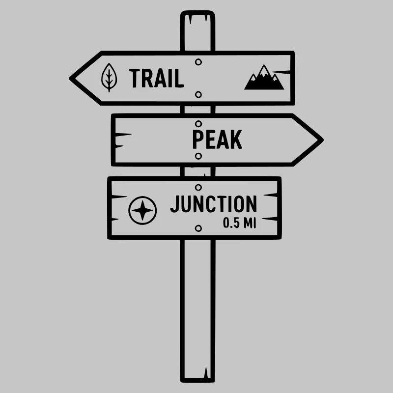 Wegweiser Schild Trail Peak