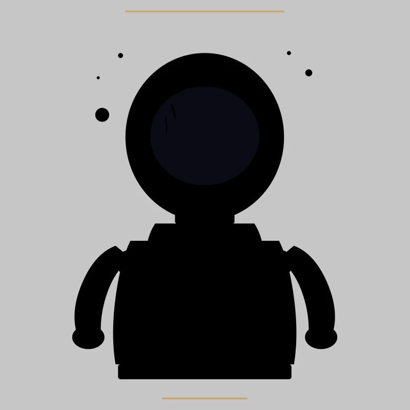 Minimalistischer Schwarzer Mond