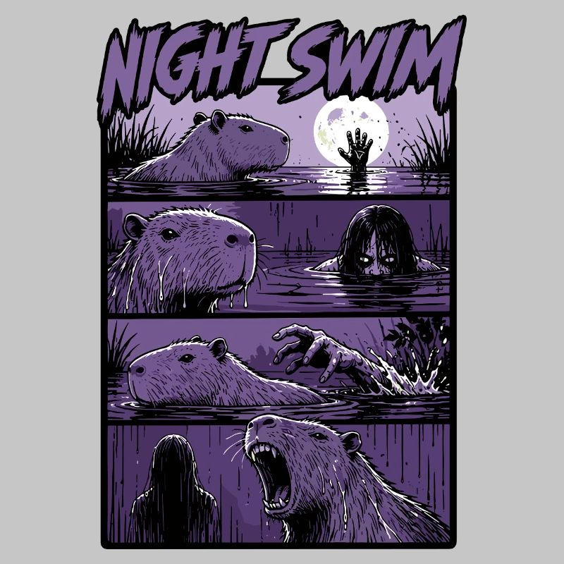 Dark Swamp Capybara Horror