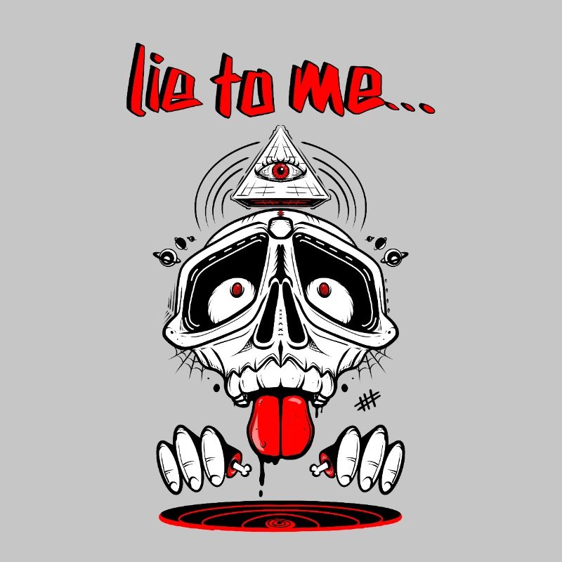 Mysterious skull with triangle