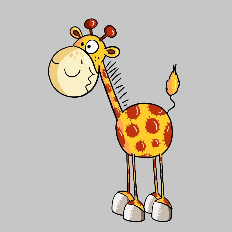 Drollige Giraffe - Giraffen - Comic - Fun