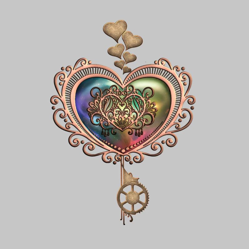 Romantisches Steampunk-Herz