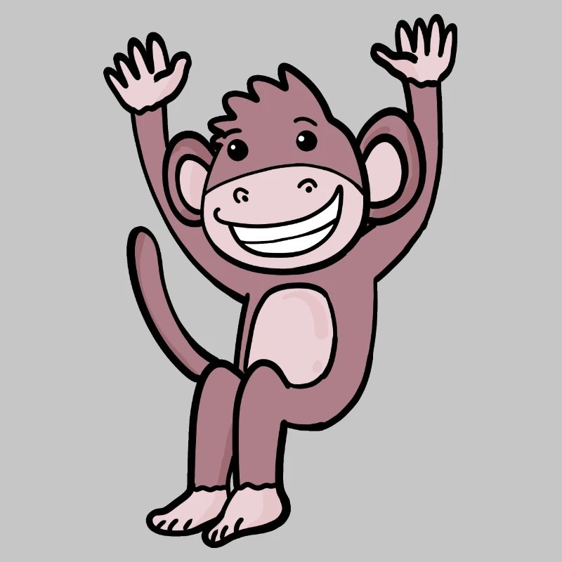 Cute laughing monkey