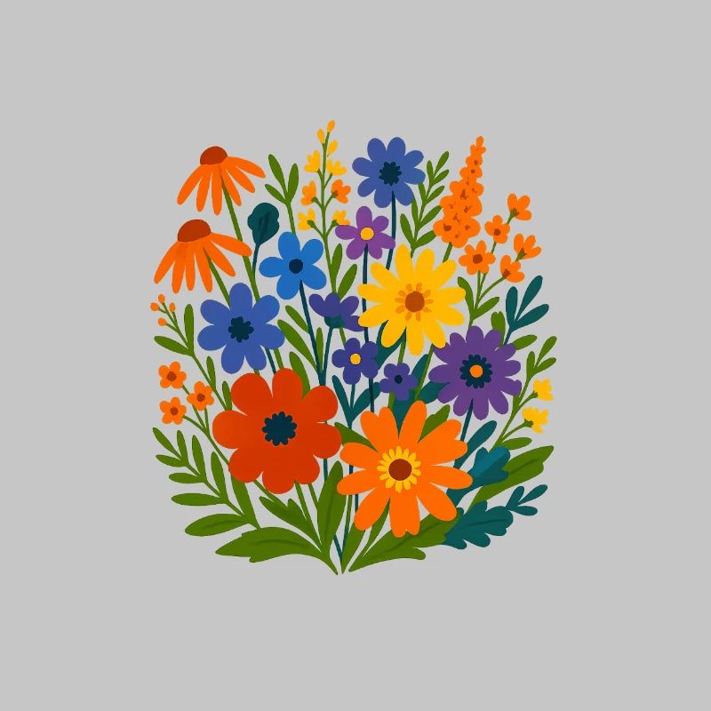 Wildblumen-Blütenlandschaft