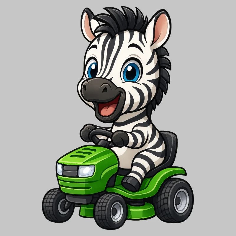 Süßes Zebra Rasenmäher Gartenbau