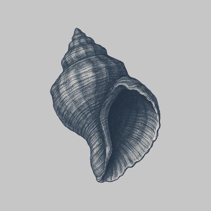 Elegant Nautical Shell Illustration