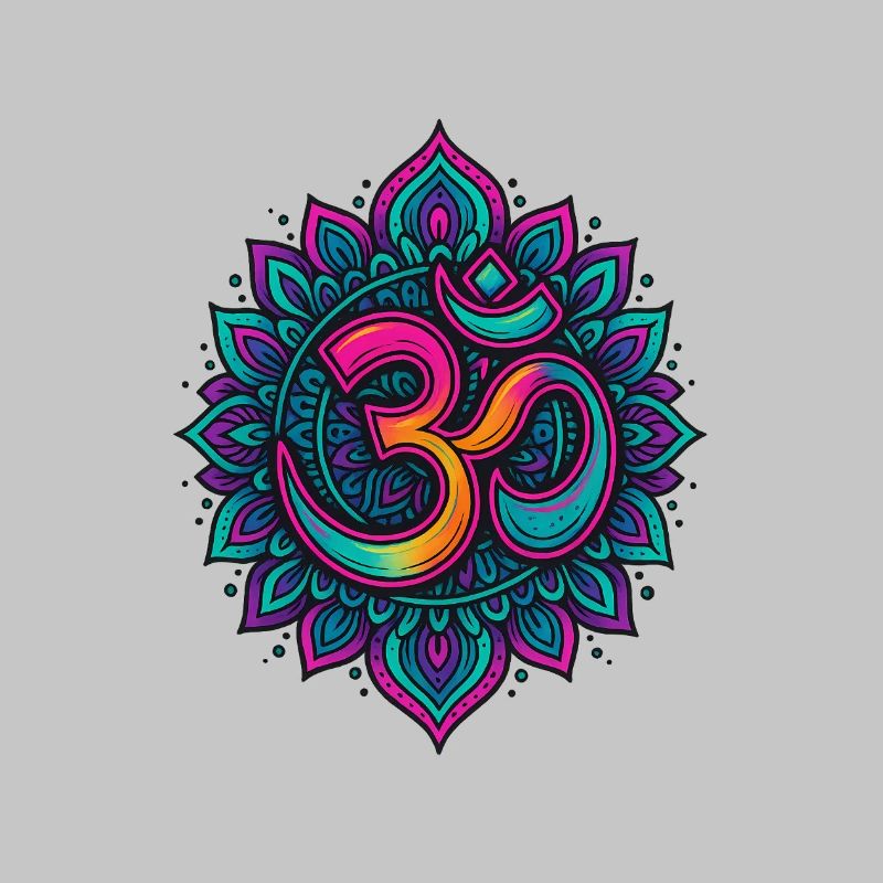 Psychedelisches Om Goa Mandala