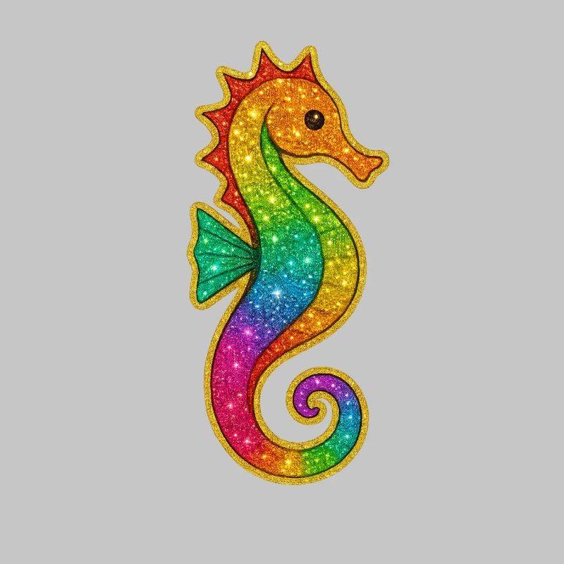 Regenbogen-Seepferdchen Schwimmabzeichen
