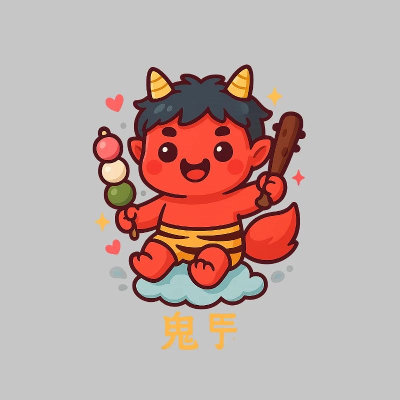 Oni doux avec dango et bâton