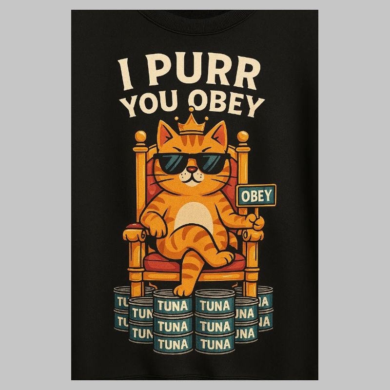 Commandes du roi des chats avec du thon