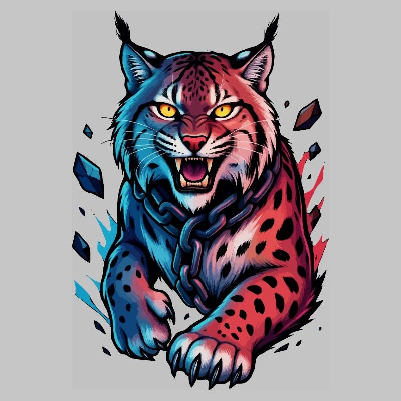 Luchs im Angriff
