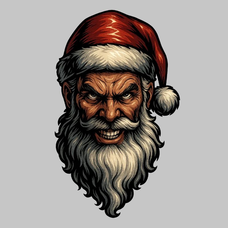 Düsterer Weihnachtsmann Fratze