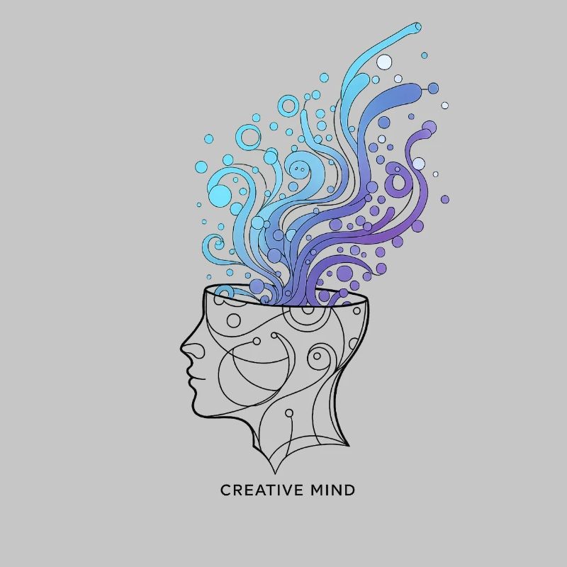 Creative Mind – Abstract Brain Illustration