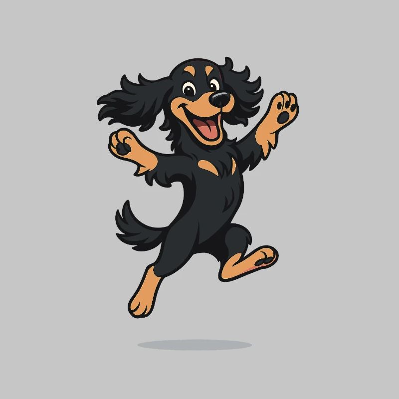 Bouncing Cartoon Cocker Spaniel